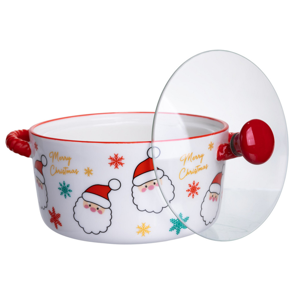 Yiwu Супниця порцелянова Santa новорічна 800 (мл) з кришкою Yiwu FM-CS-9A Коломыя - изображение 4