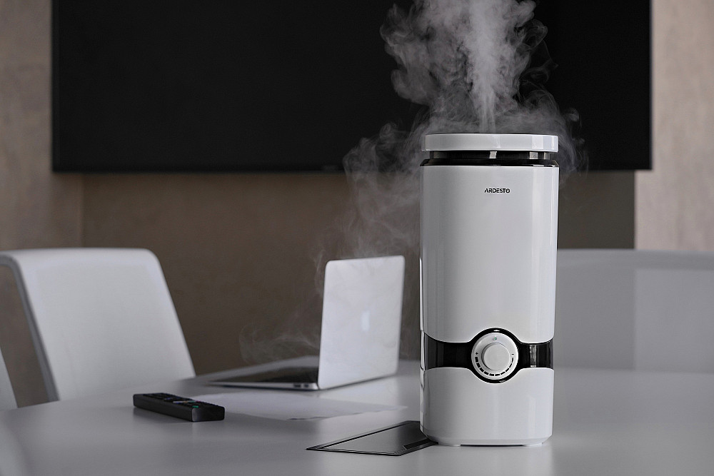 Зволожувач повітря ARDESTO ультразвуковий, 40м2, 4л, 300мл/г, мех. кер-ння, верх. залив води, білий Киев - изображение 4