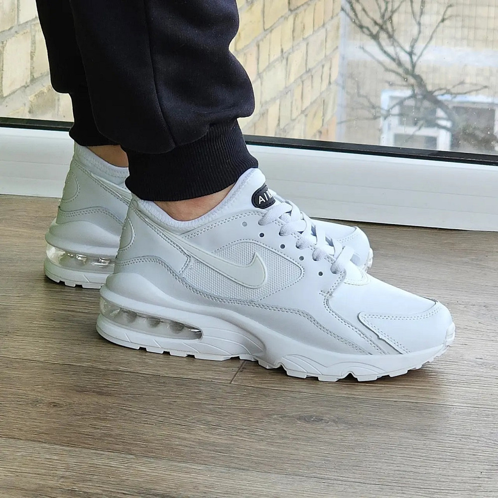 Мужские Белые Кроссовки Nike Air Max 93 Кожаные Найк (размеры: 39,40,41) Видео Обзор - 93-7 Днепр - изображение 5
