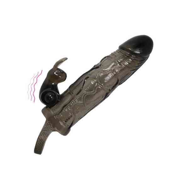 Насадка на член - Brave Man Vibrating Penis Sleeve 5,91" Black Sex Aura Київ