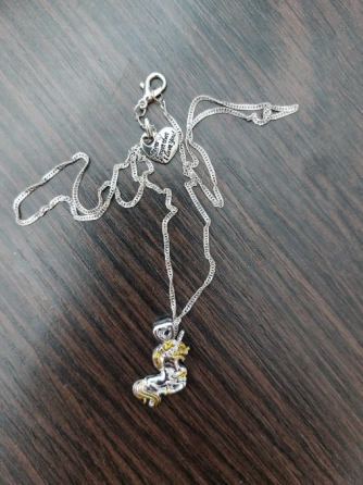 Цепочка с единорогом 48 см серебристо-желтый Киев