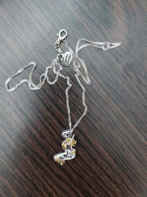 Цепочка с единорогом 48 см серебристо-желтый Киев - изображение 2