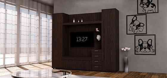 Стенка в гостиную под ТВ Exo-1, Венге Магия, 2160х420х1850 Львов