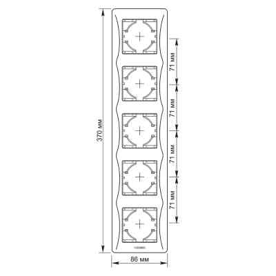Рамка Videx BINERA кремовая 5 постов (VF-BNFR5V-CR) Винница