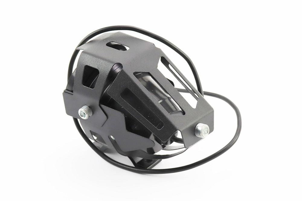 Фара додаткова світлодіодна вологозахисна - LED лінза з обідком "ангельське око" в металевому корпусі, з кріпленням на кермо, 110*70мм Київ - фото 2