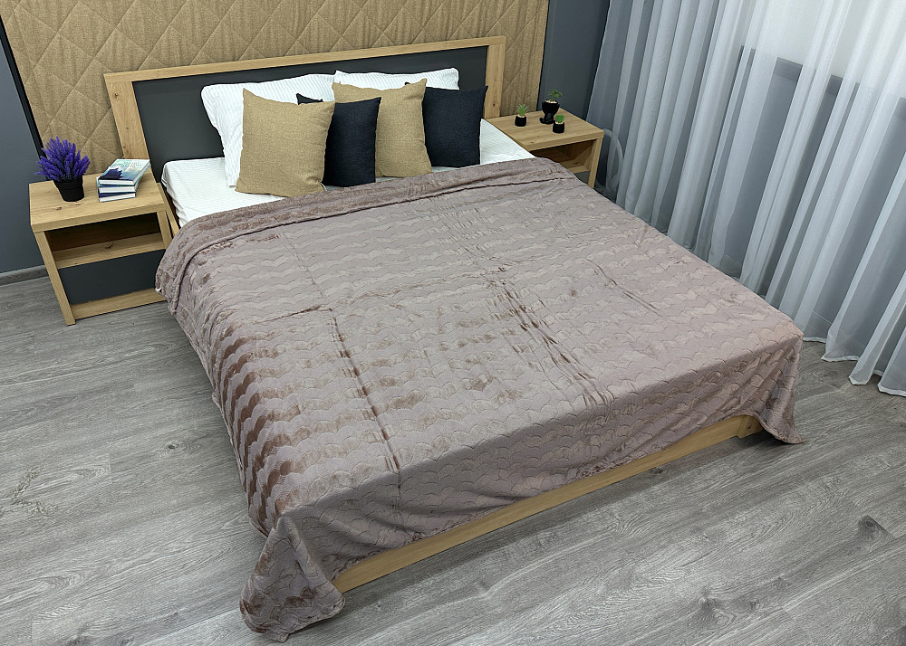 Плед-покривало 200х230 см (+-5см) Сірий (87-245) Київ - фото 3