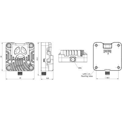Видеопередатчик (VTX) DEC1 D1 2.5W 5.8GHz L,X,S Band 64CH SMA (000008788) Вінниця - фото 8