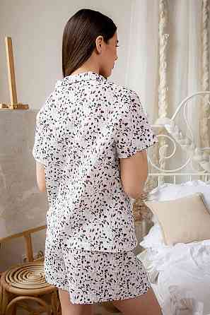 Піжама жіноча муслінова шорти і сорочка L Леопард Харків