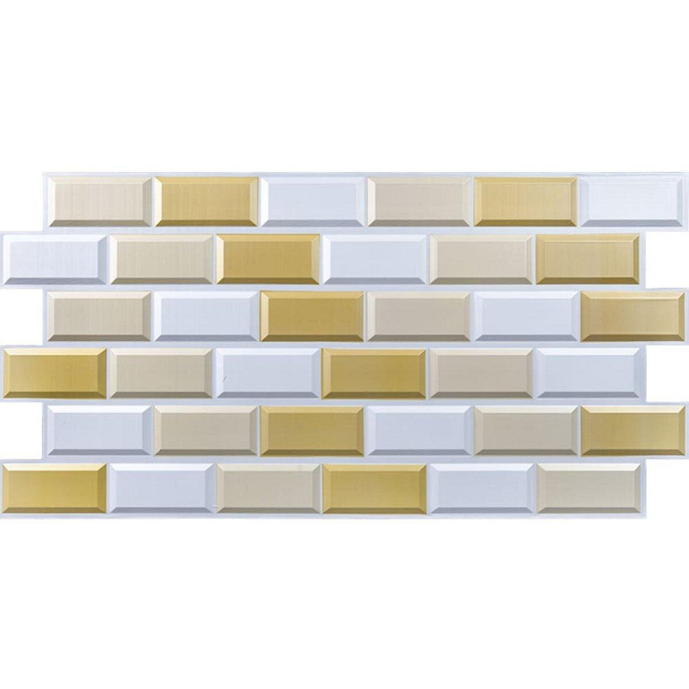 Декоративная ПВХ панель 960х480х4мм Бело-бежевый клинкерный кирпич SW-00001430 Киев - изображение 1