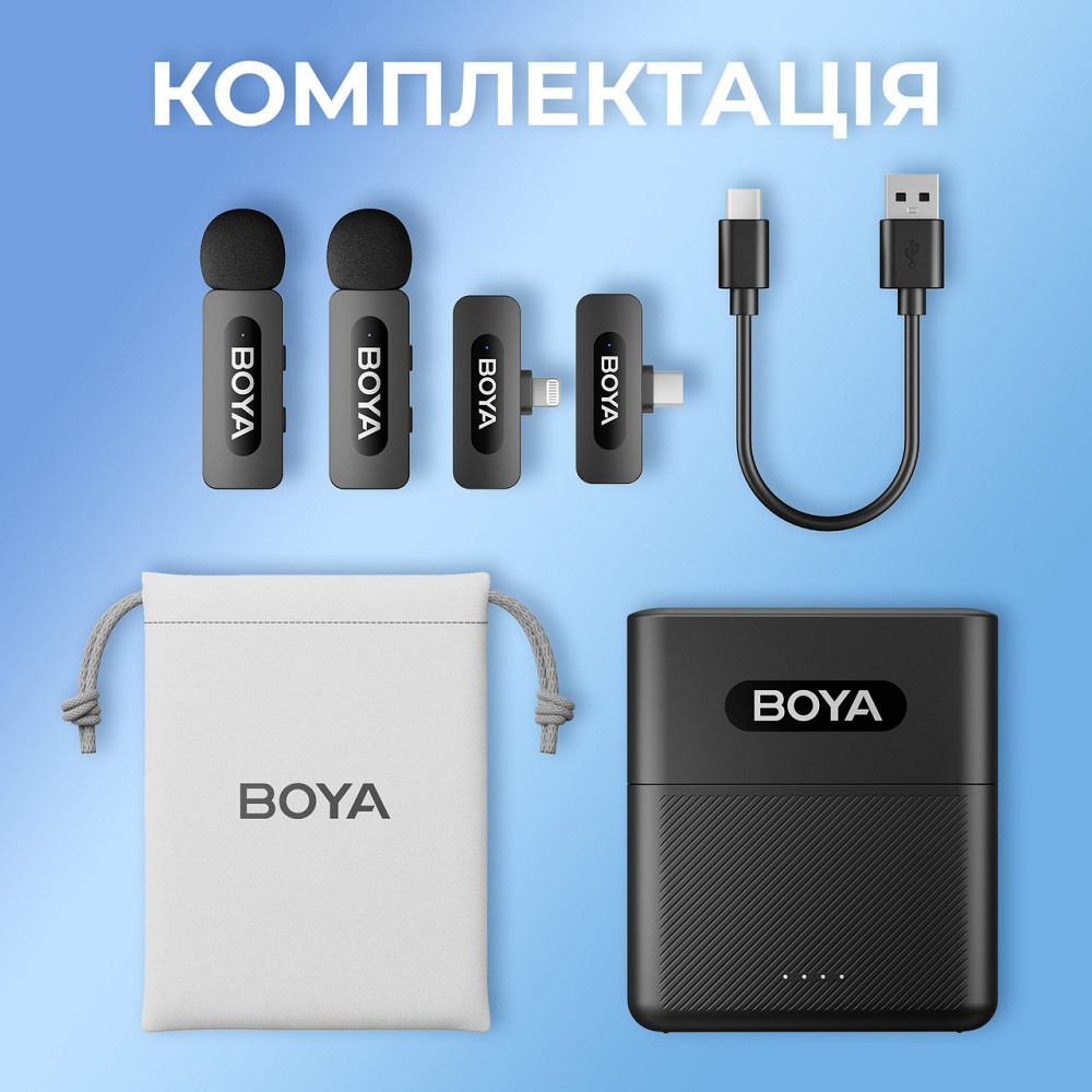 Мікрофон BOYA BY-V3 combo Type-C/Lightning Black ( 22017 ) Харків - фото 13