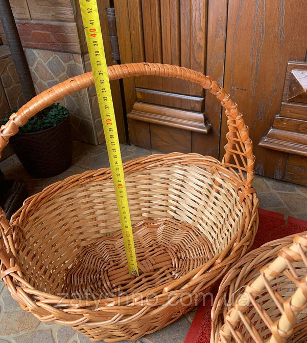 Кошик плетений натуральний і білий Київ - фото 7