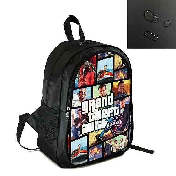 Рюкзак шкільний, міський, спортивний 38×28см з принтом GTA / Grand Theft Auto дитячий, підлітковий для хлопчика, дівчинки (4291) Київ