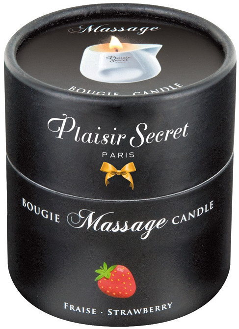 Масажна свічка - Plaisir Secrets Massage Candle Strawberry, 80 мл Sex Aura Київ - фото 1