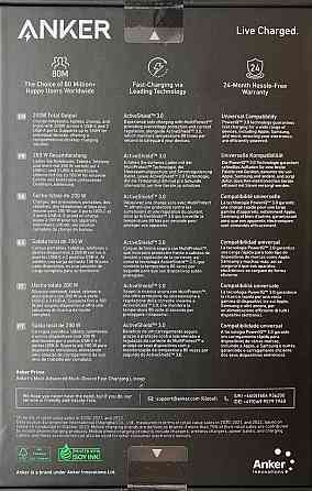 Швидкий настільний зарядний пристрій ANKER GaNPrime™ 200W. Киев