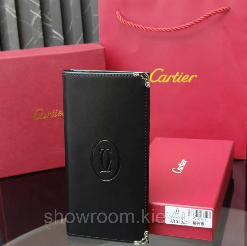 Мужской брендовый вертикальный кошелек Cartier (1020) Киев - изображение 1