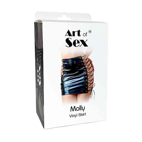 Лакована спідниця на шнурівці Art of Sex - Molly, колір червоний, XS-M Sex Aura Київ