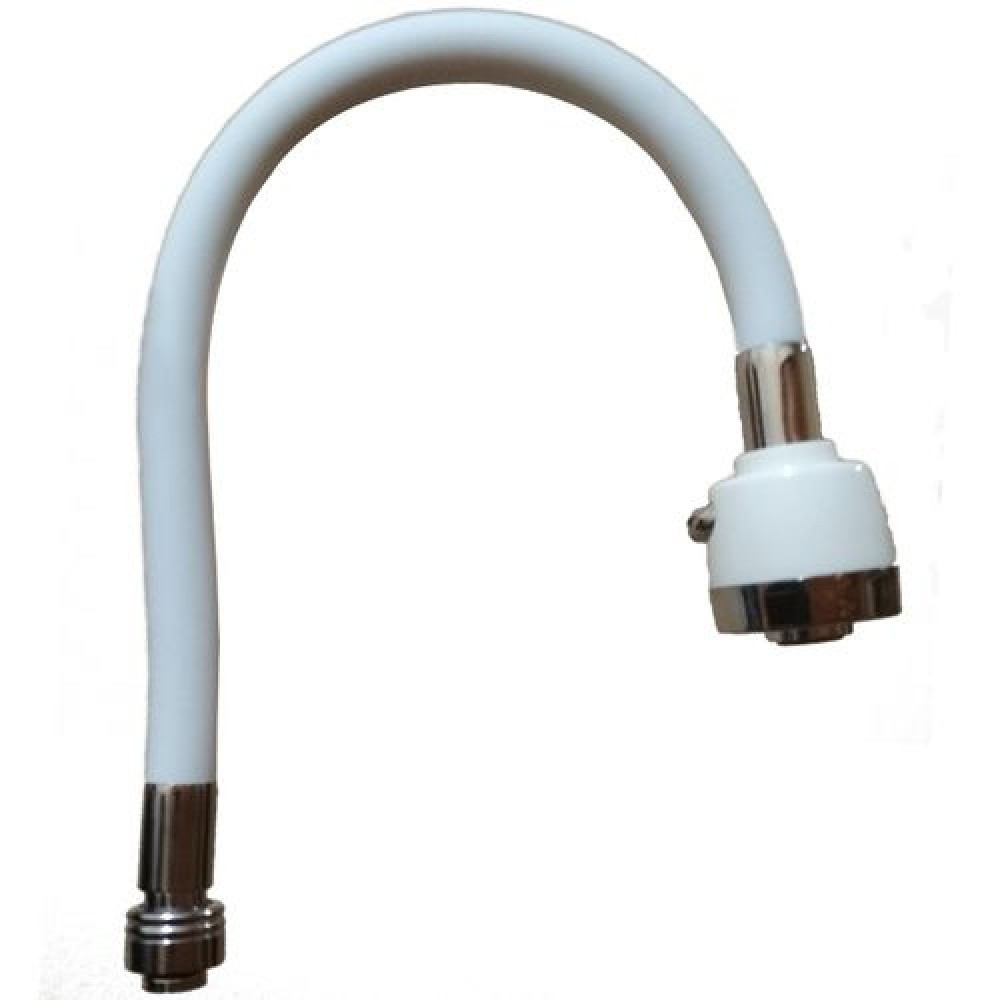 Гусак силиконовый (белый) Zerix SPS-01 с двухфункциональным аэратором для кухни (ZX2623) Черновцы - изображение 3