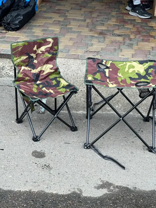 Набор для пикника стол и стулья 2шт в сумке / Туристический столик со стульями / Складной стол и стулья Коломия - фото 6