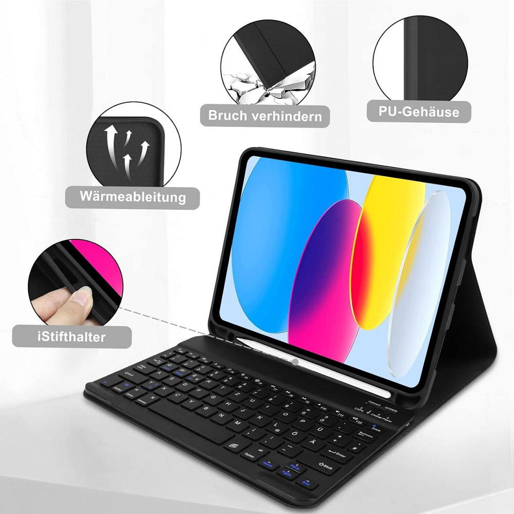 Чохол клавіатура для iPad 10-го покоління (2022) A2696 / A2757 / A2777 з тримачем для олівців Дніпро - фото 5