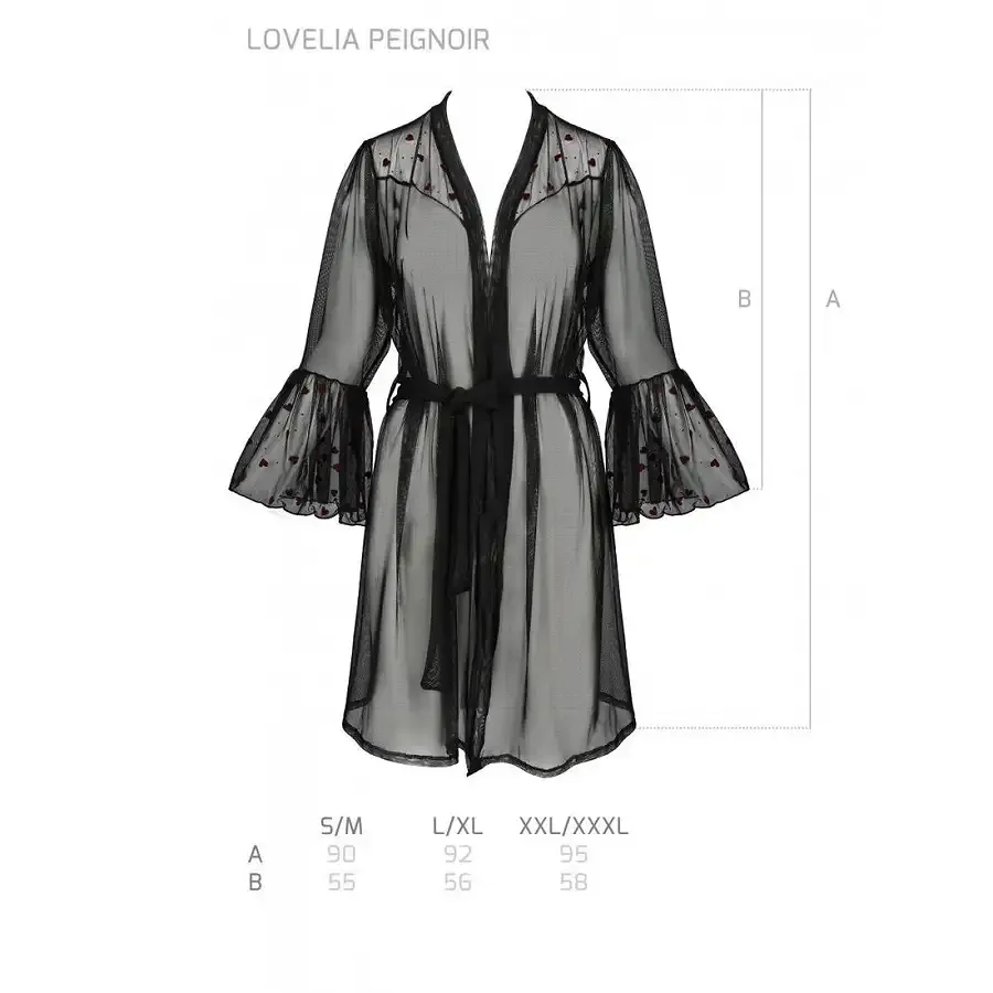 Повітряний пеньюар Passion LOVELIA PEIGNOIR S/M, black Львов - изображение 7