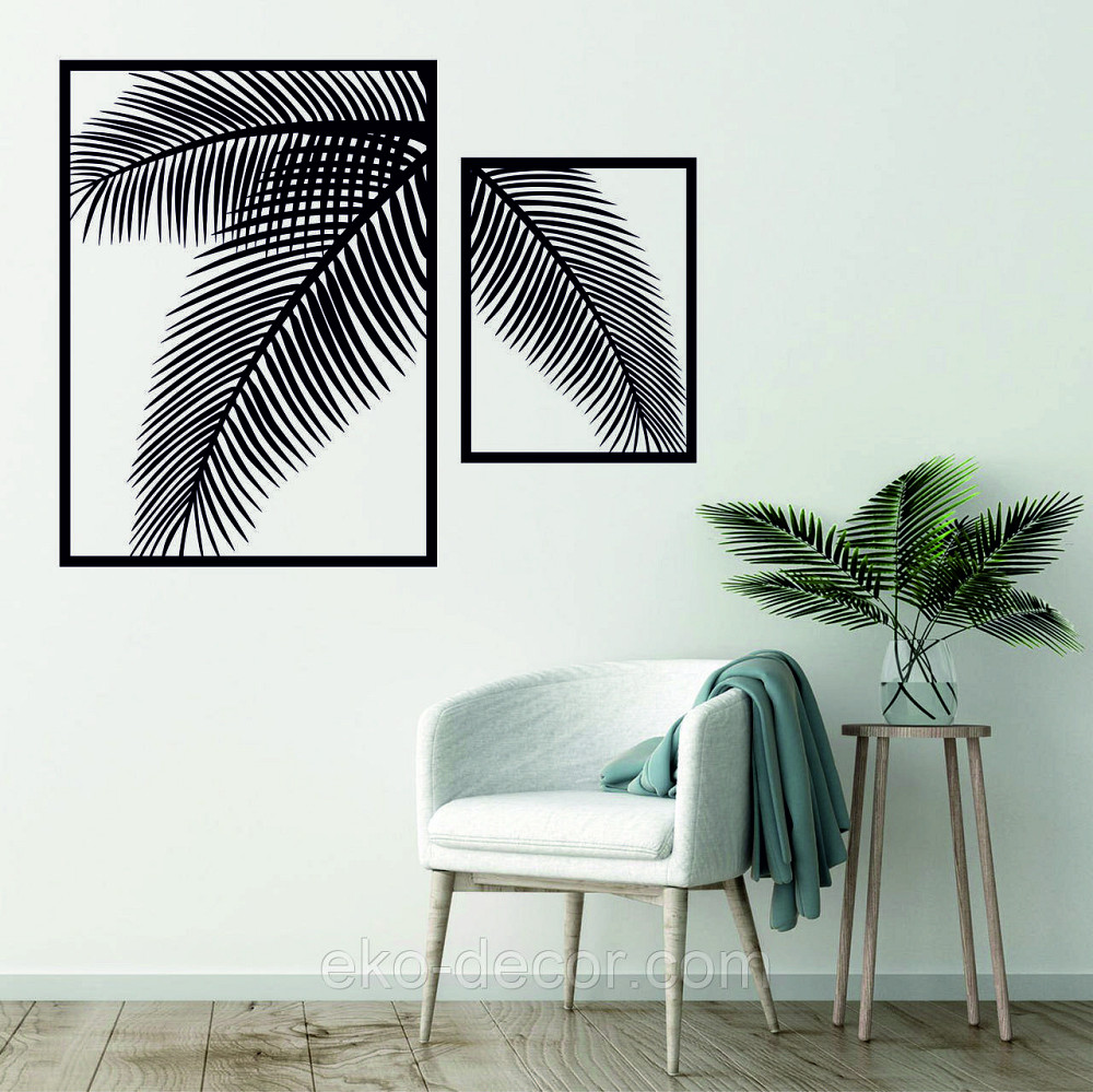 Декоративное настенное Панно «Пальма» Декор на стену 110*90 см, Черный Киев - изображение 6
