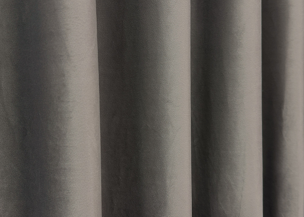 Комплект готових штор VR-Textil Оксамит (бархат) № 1553ш Сірий 140х295 см 2 шт (39-0064) Київ - фото 7