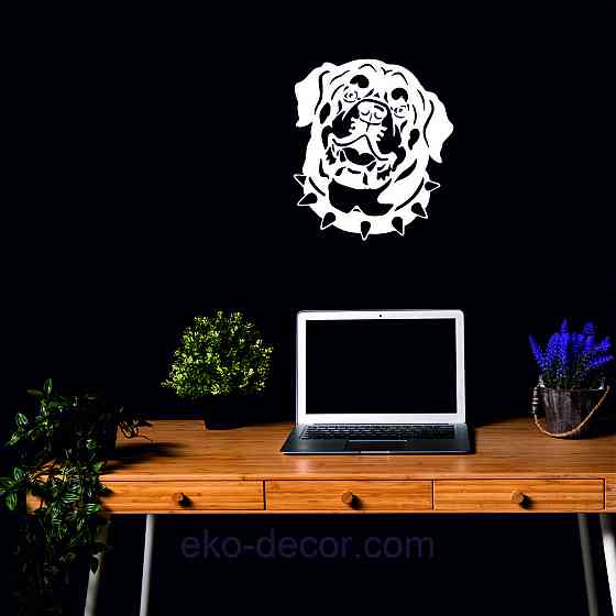 Декоративне настінне Панно  «Ротвейлер» , Декор на стіну 90*80 см, Білий Київ