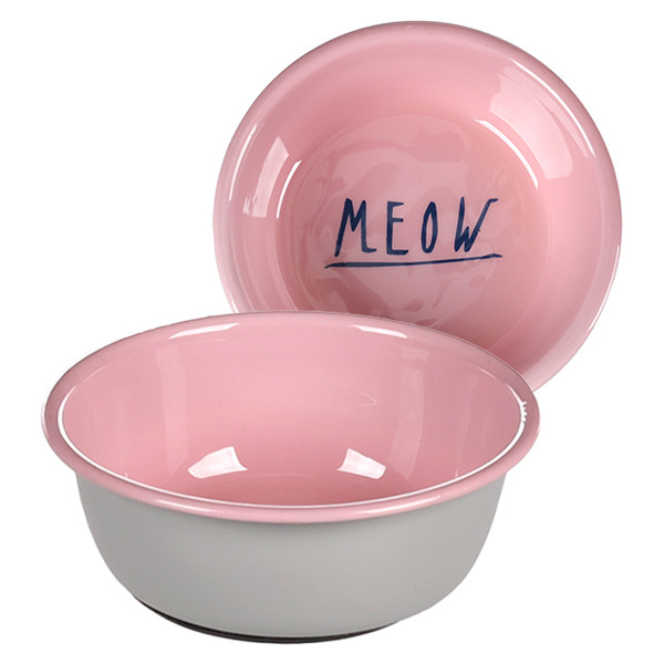 Flamingo Nell Round ФЛАМІНГО НЕЛЛ КРУГЛА емальована миска для котів Київ - фото 1