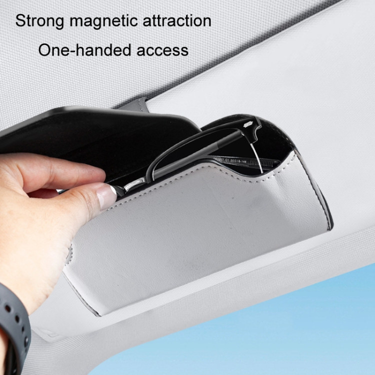 Кріплення у вигляді футляра магнітне для сонцезахисних окулярів за козирок Brown Вінниця - фото 2