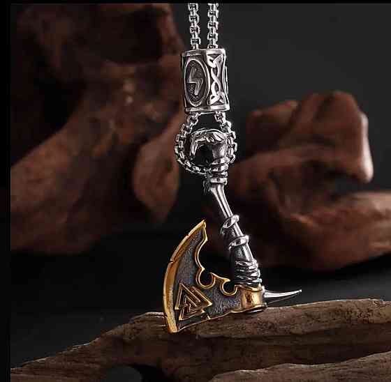 Підвіска сокира з руною Валькнут – скандинавський амулет Київ