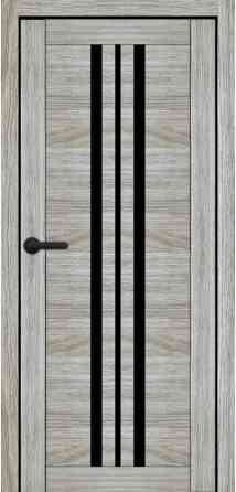 Дверь межкомнатная Порталино PL-07 санома гриджо черное стекло Киев