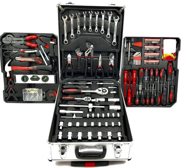 Набор инструментов MJ-600 600 предметов в чемодане на колесах, ключи, трещотки, биты, профессиональный комплект Одесса - изображение 4