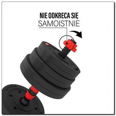 Набор штанга + гантели HMS SGР30 - 30 кг, черно-красный Киев - изображение 5