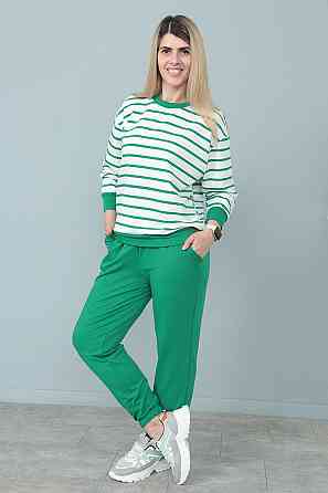 Демісезонний костюм в смужку "Delight" оптом | Батал Зелений, 50-52 Київ
