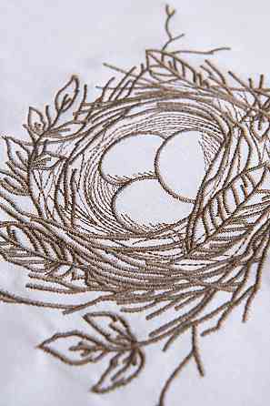 Рушник Великоній, білий лляний з вишивкою топ Київ