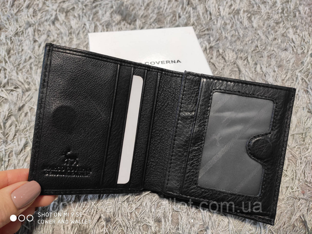 Компактний вертикальний чоловічий гаманець із монетницею Marco Coverna 018 Київ - фото 2