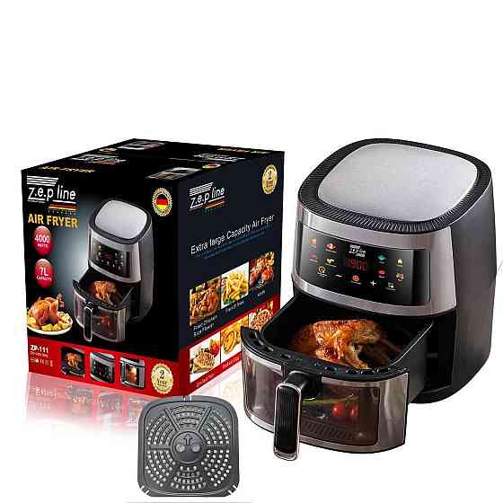 Багатофункціональна електрична фритюрниця Zepline ZP-111, сріблястого кольору, 7 л, 4000 Вт. Одеса