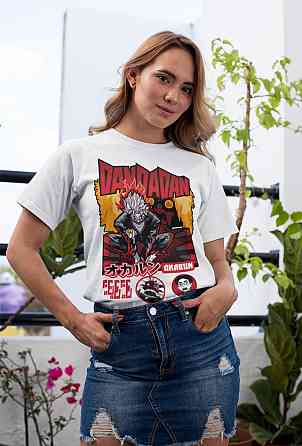 Футболка з аніме принтом Дандадан Аніме Хеавй Окарун оверсайз (S/M/L) Чорний AnimeJ0365 Дніпро