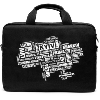 Сумка для ноутбука Vinga 14&quot; NB1402 Black, white print (NB1402UWBK) Вінниця - фото 2
