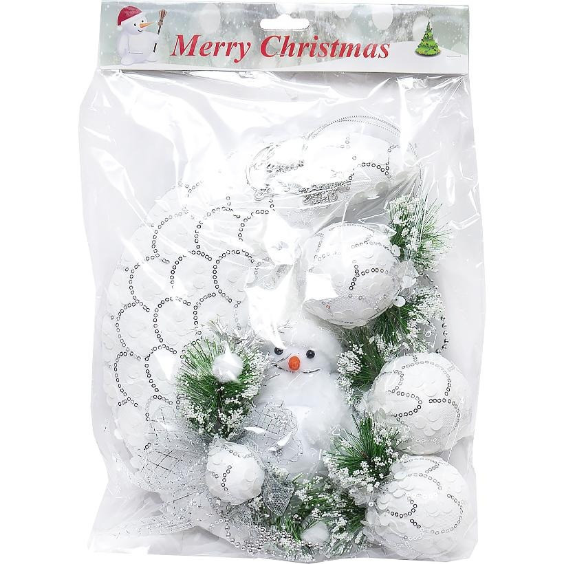 Новорічна прикраса "Сніговик з прикрасою" 116327, 25 x 32 см Вінниця - фото 2