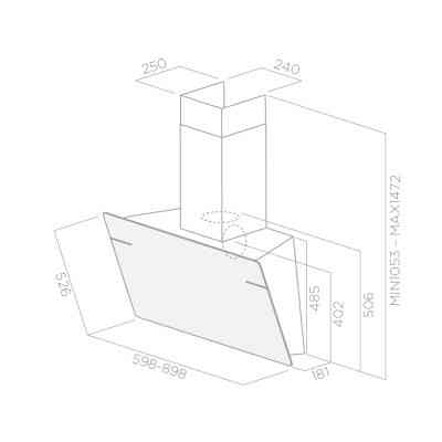 Вытяжка кухонная Elica LESSENZA WH/A/90 Винница