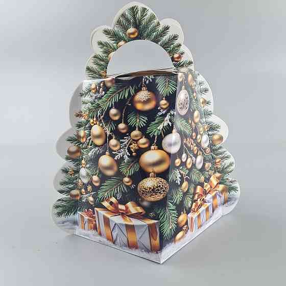 Новогодняя подарочная картонная упаковка для конфет (1000грм) №223 