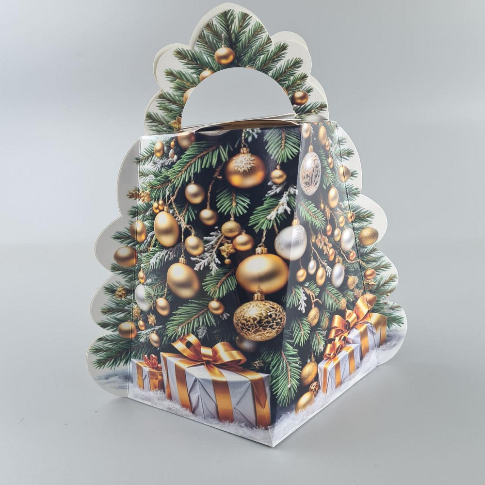 Новогодняя подарочная картонная упаковка для конфет (1000грм) №223 