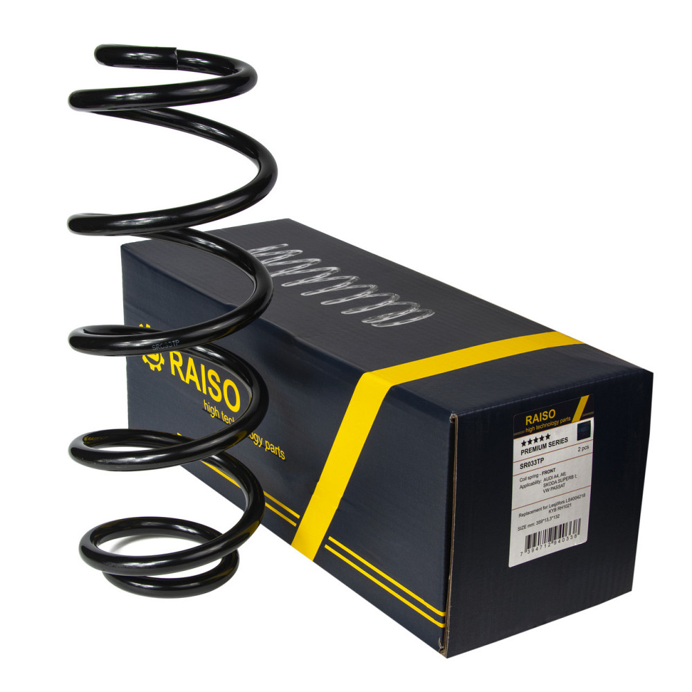 Пружина передняя Raiso (Швеция) Audi A4/A6/Skoda SuperB/VW Passat B5 1994-2005 #SF033TP UARMSRC22 Ковель - изображение 1