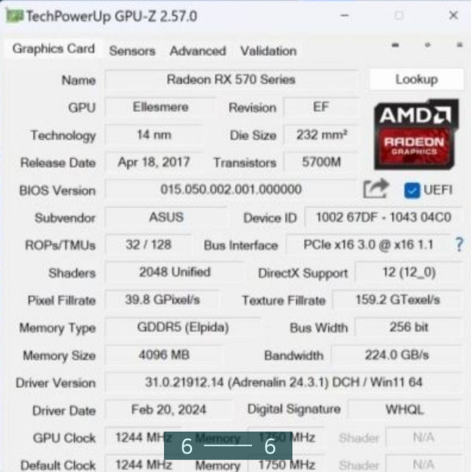 Відеокарта: ASUS AMD Radeon RX 570 4Gb. STRIX OC Київ - фото 6