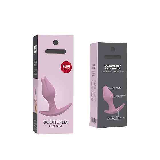 Анальная пробка Fun Factory BOOTIE FEM, розовая, в виде бутона, диаметр 2,9 см, тонкий ограничитель Sex Aura Киев