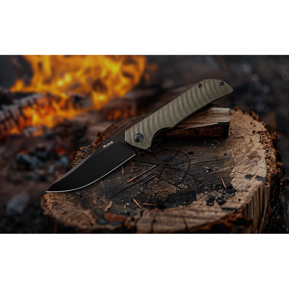 Ніж складаний туристичний Ruike P123-MB, (9.2 см) 14C28N / мікарта коричневий Київ - фото 17