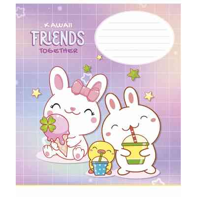 Зошит Школярик Kawaii Friends 12 аркушів лінія (012-3422L) Вінниця