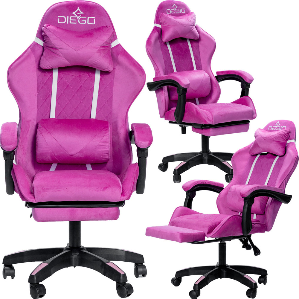 Крісло геймерське DIEGO ALCANTARA PRO Pink Київ - фото 1