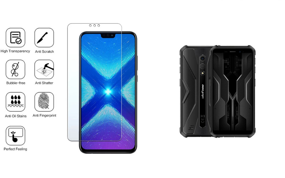 Захисне скло NeoGlass для Ulefone Armor X12, Armor X12 Pro – надпрозоре та стійке Київ - фото 4